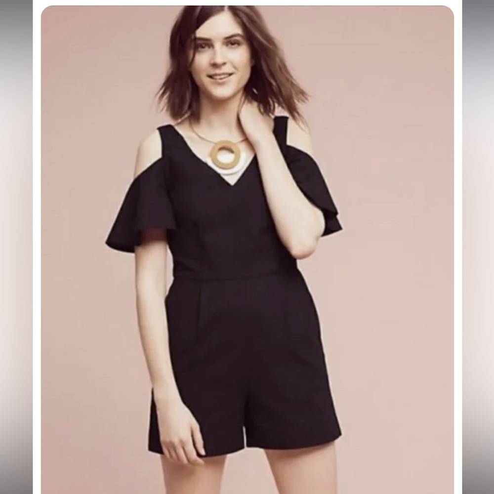 Elevenses Black Anthropologie Romper